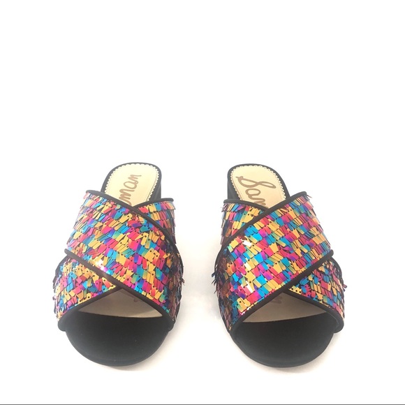 Sam Edelman Size 8 Stanley Pinata Sequin Sandal - Picture 3 of 6